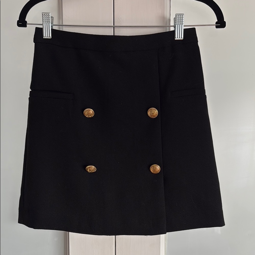 H&M Black A-Line Mini Skirt for Work